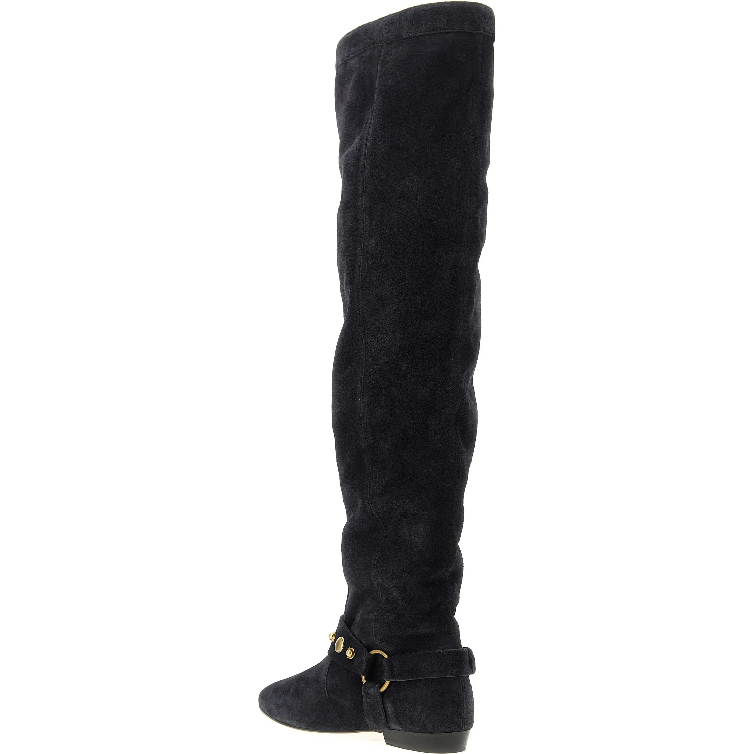 Black Calfskin Over The Knee