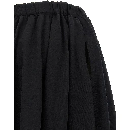 Black Wool Mini Skirt