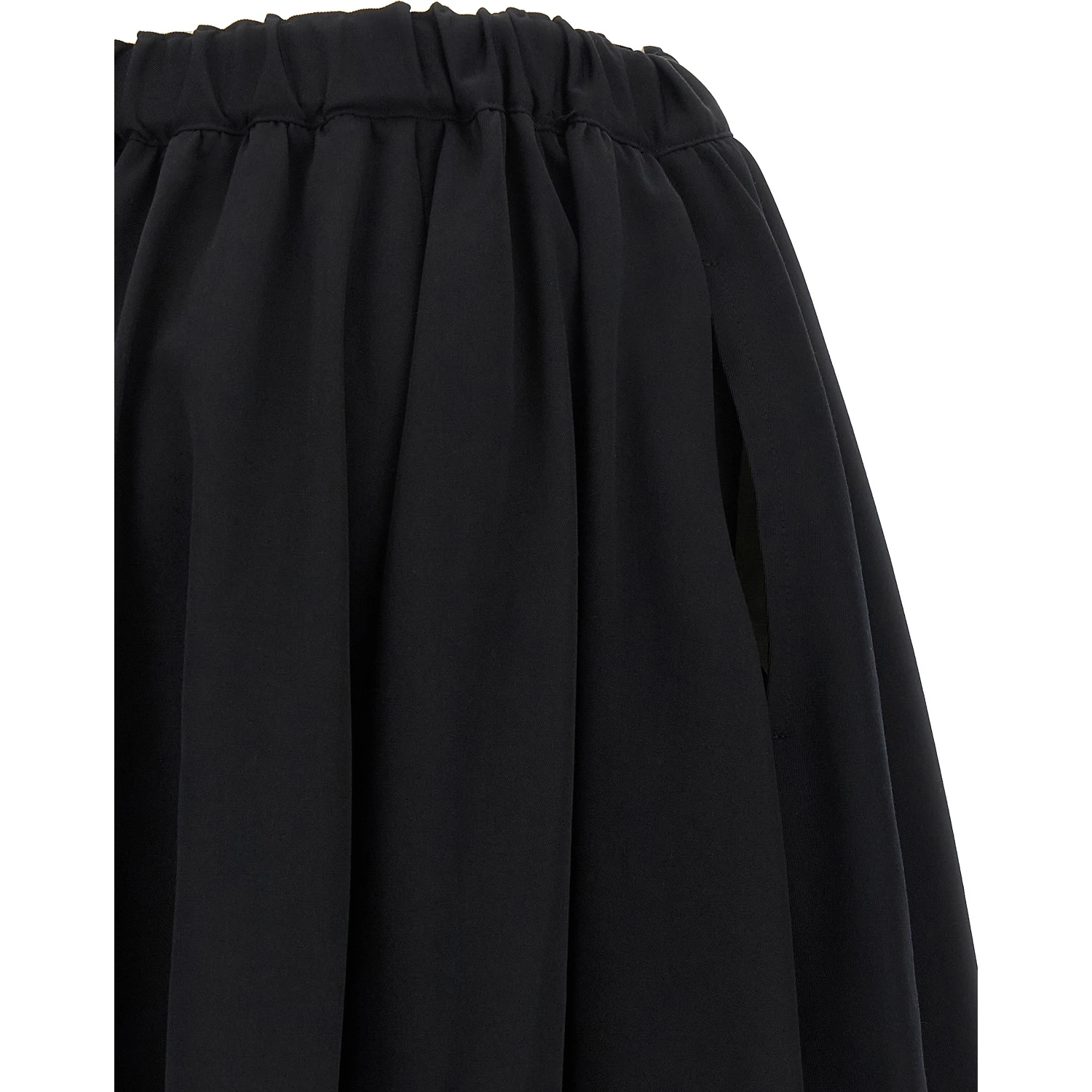 Black Wool Mini Skirt