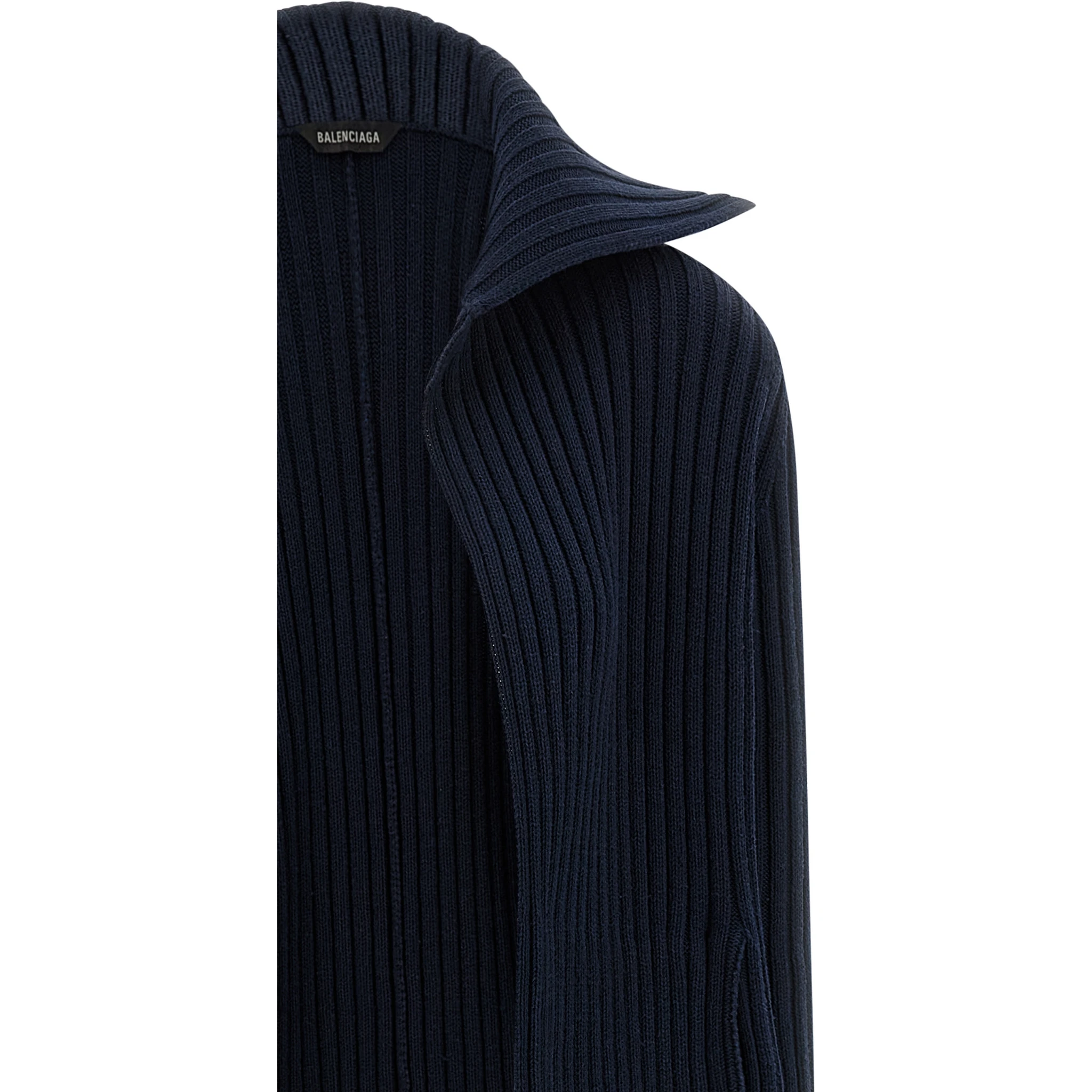Blue Polyester Cardigan