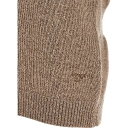 Beige Cashmere Sleeveless Jacket