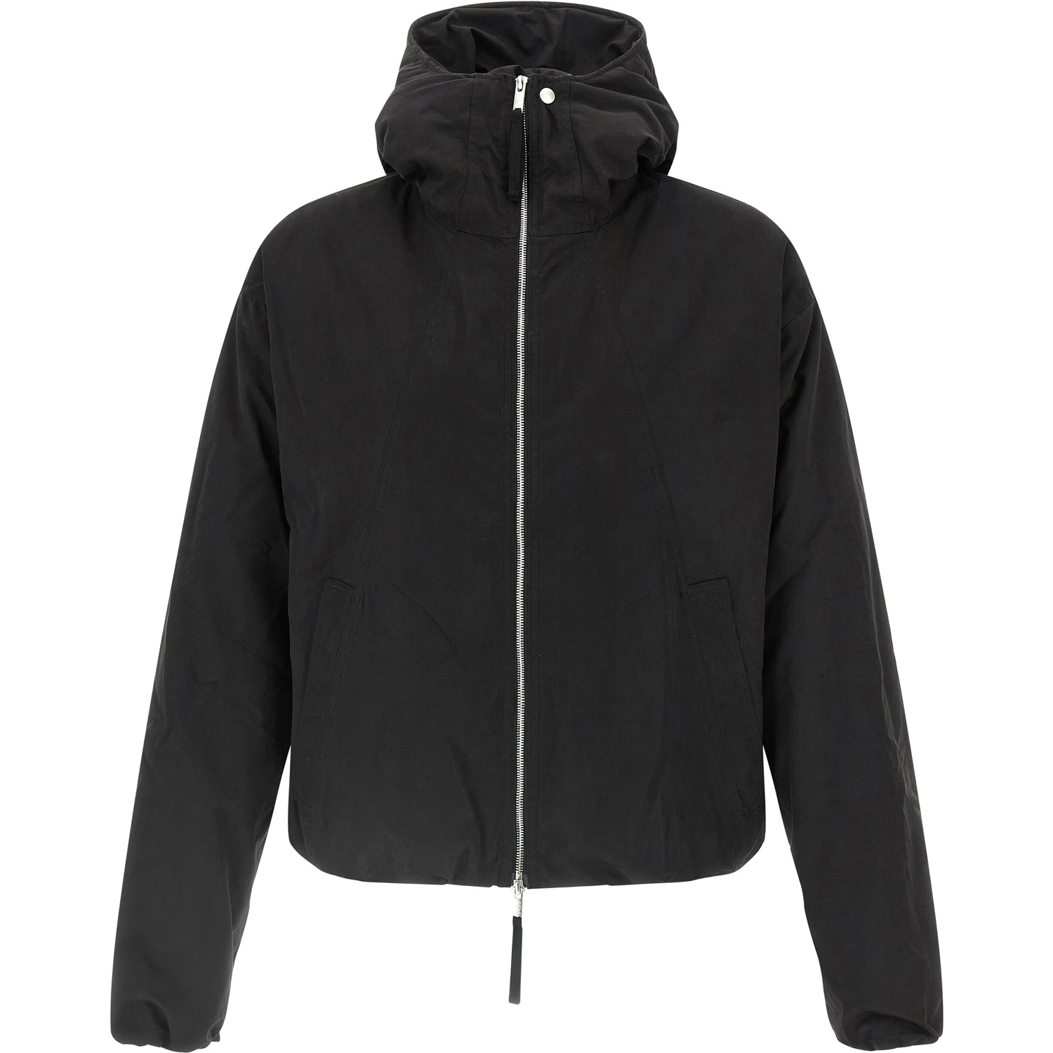 Black Polyester Shell Jacket