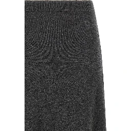 Gray Wool Mini Skirt
