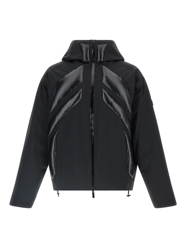 Black Polyamide Full-Length Jacket