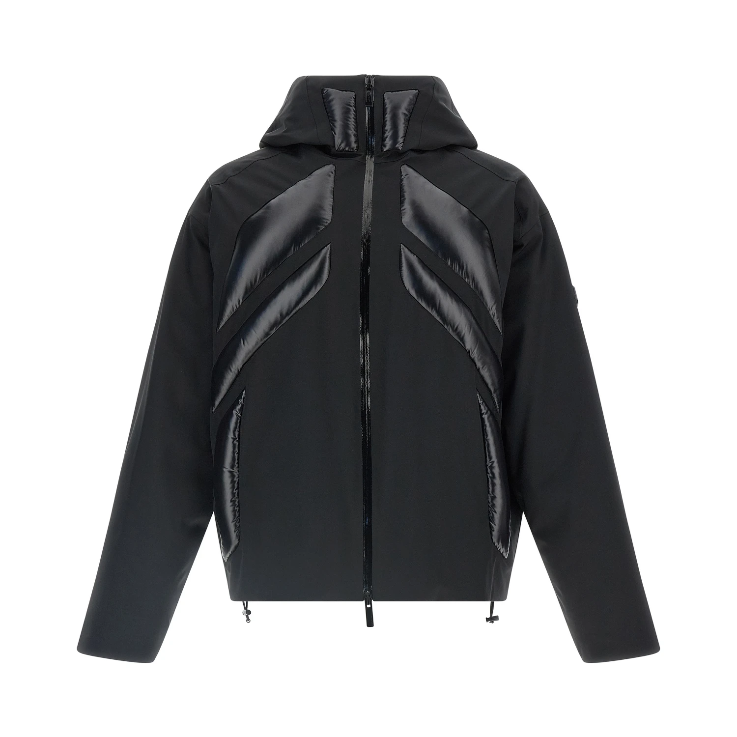 Black Polyamide Full-Length Jacket