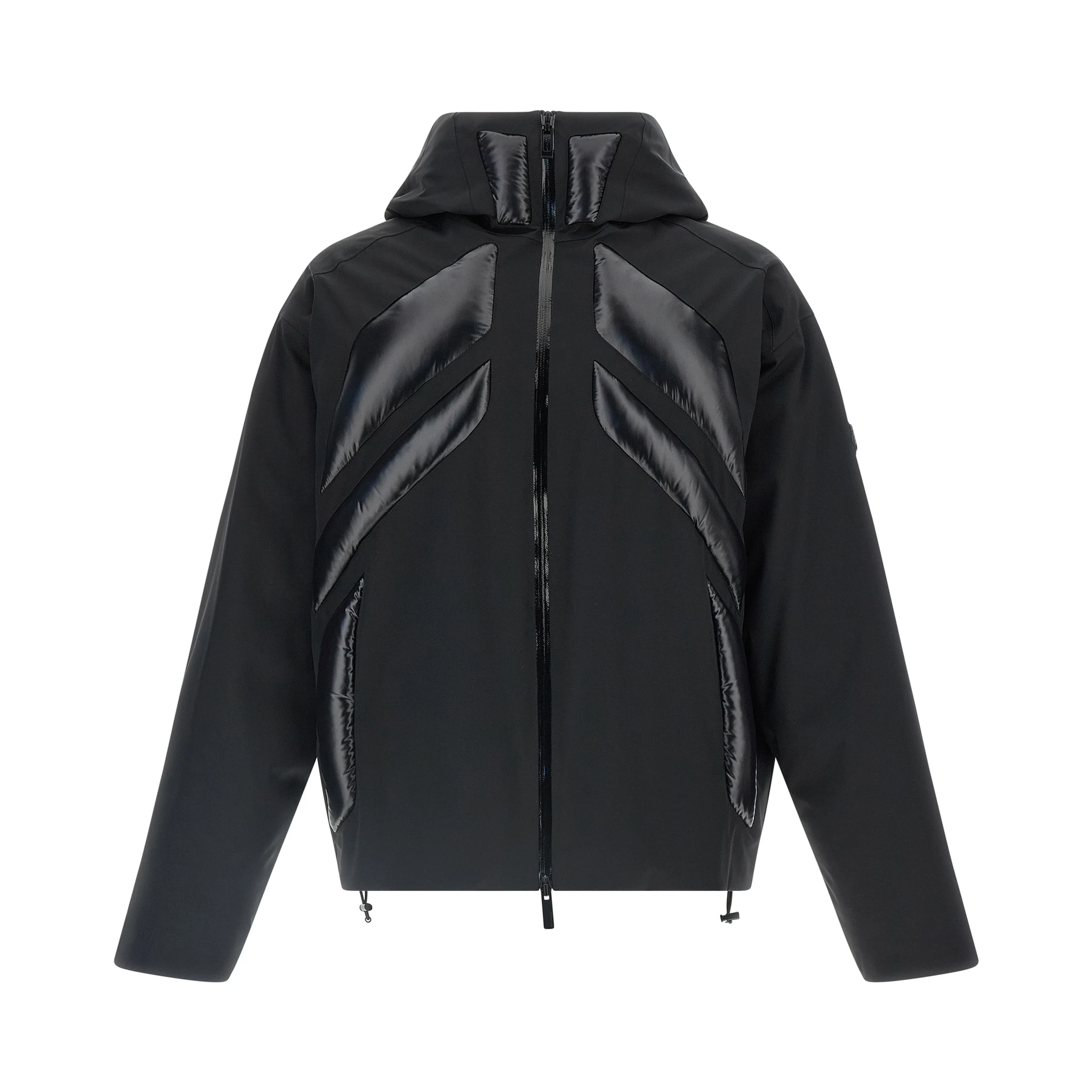 Black Polyamide Full-Length Jacket
