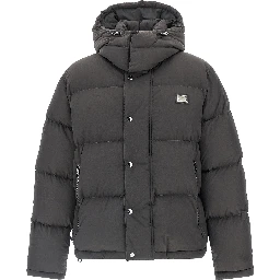 Gray Polyamide Full-Length Jacket