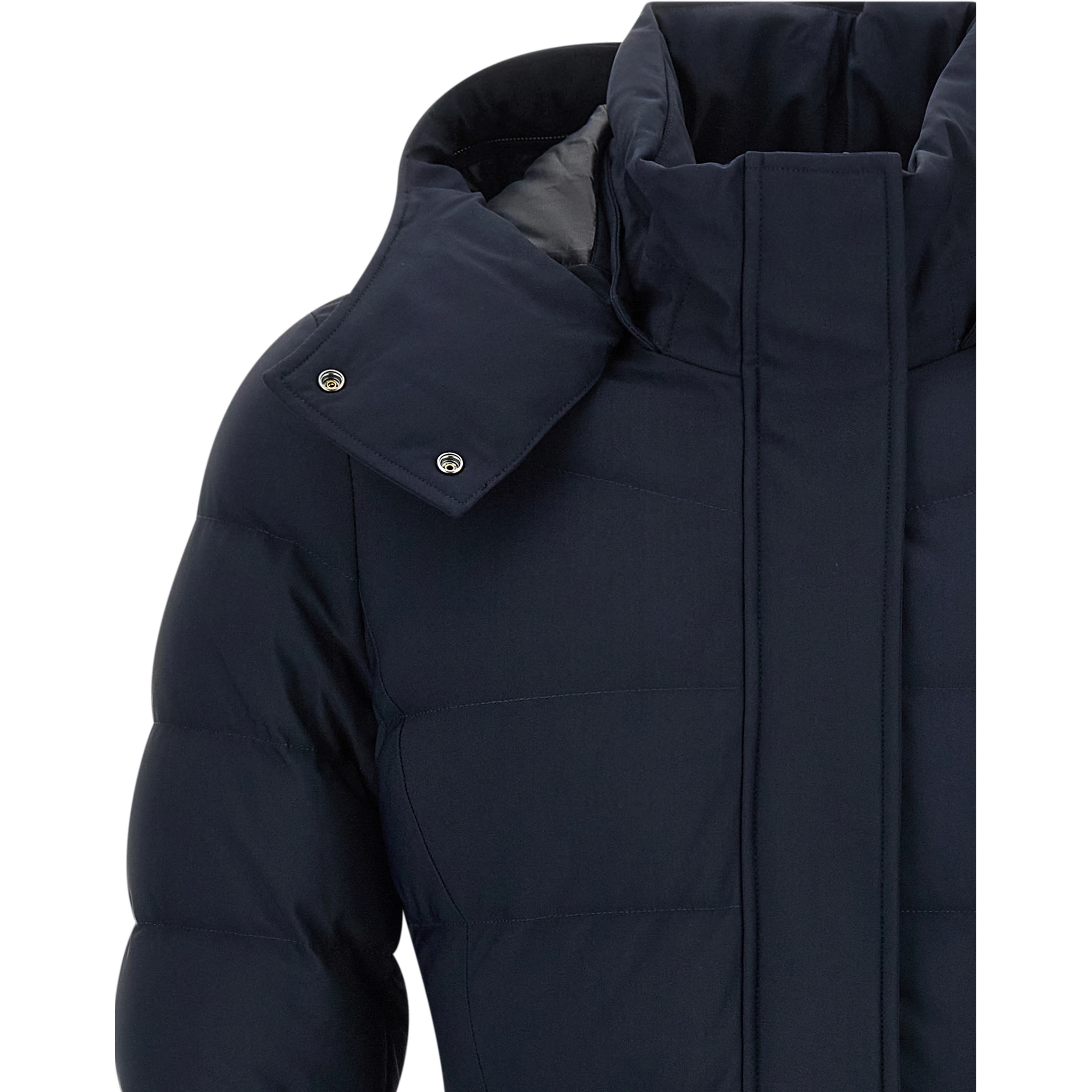 Blue Nylon Parka