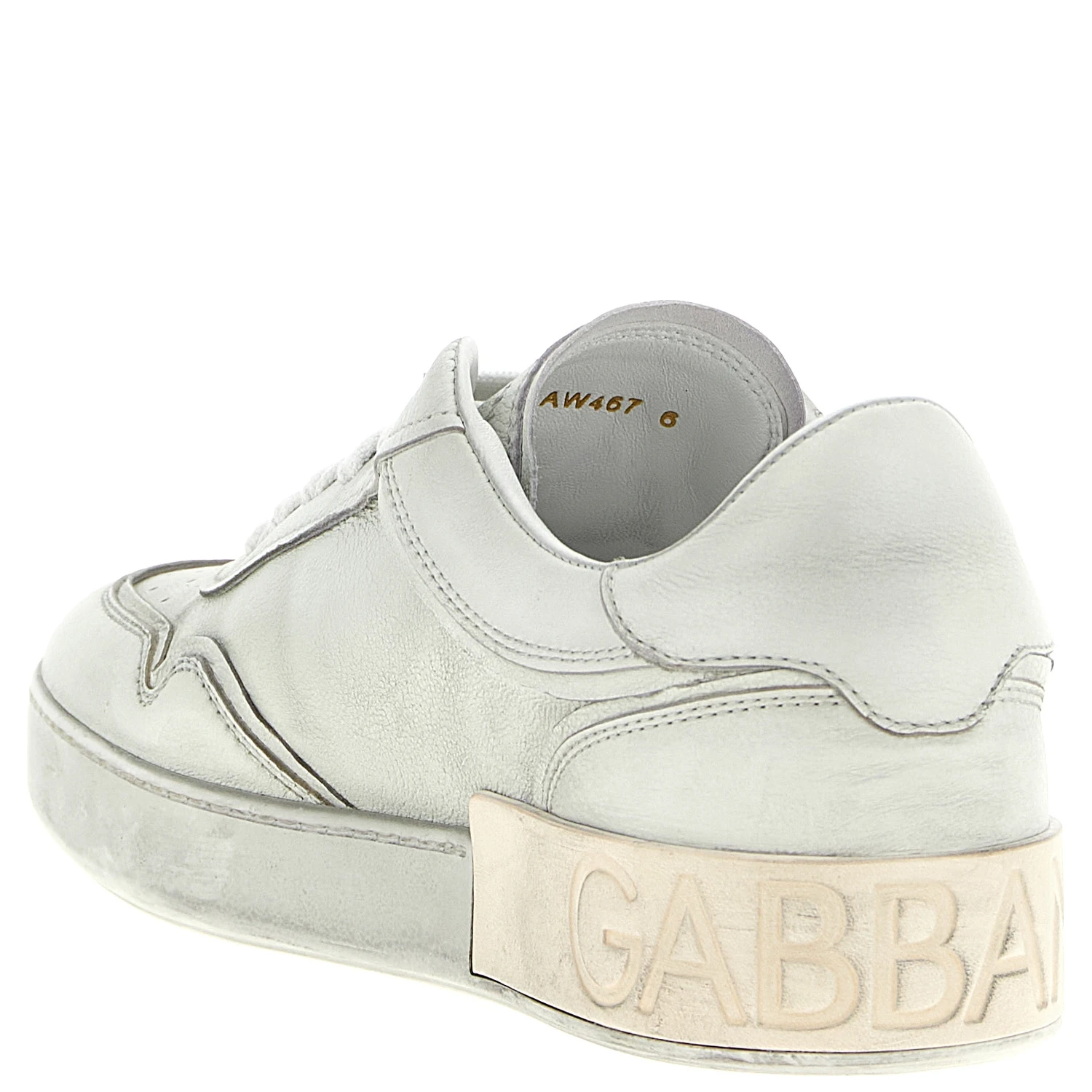 White Lamb Leather Low Top Sneakers