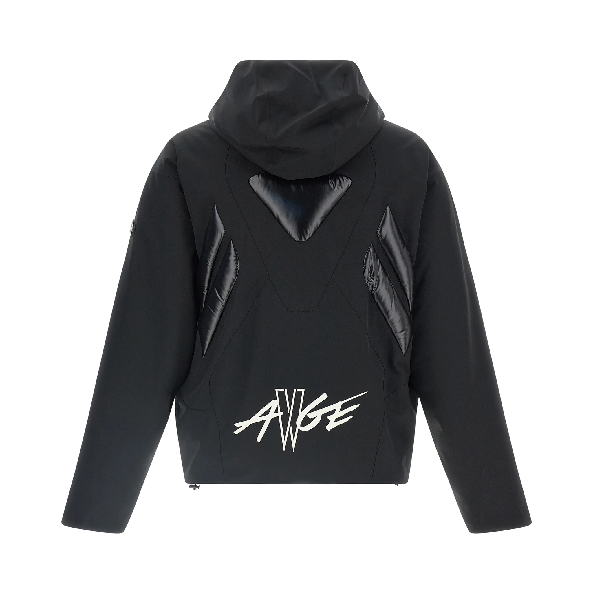 Black Polyamide Full-Length Jacket