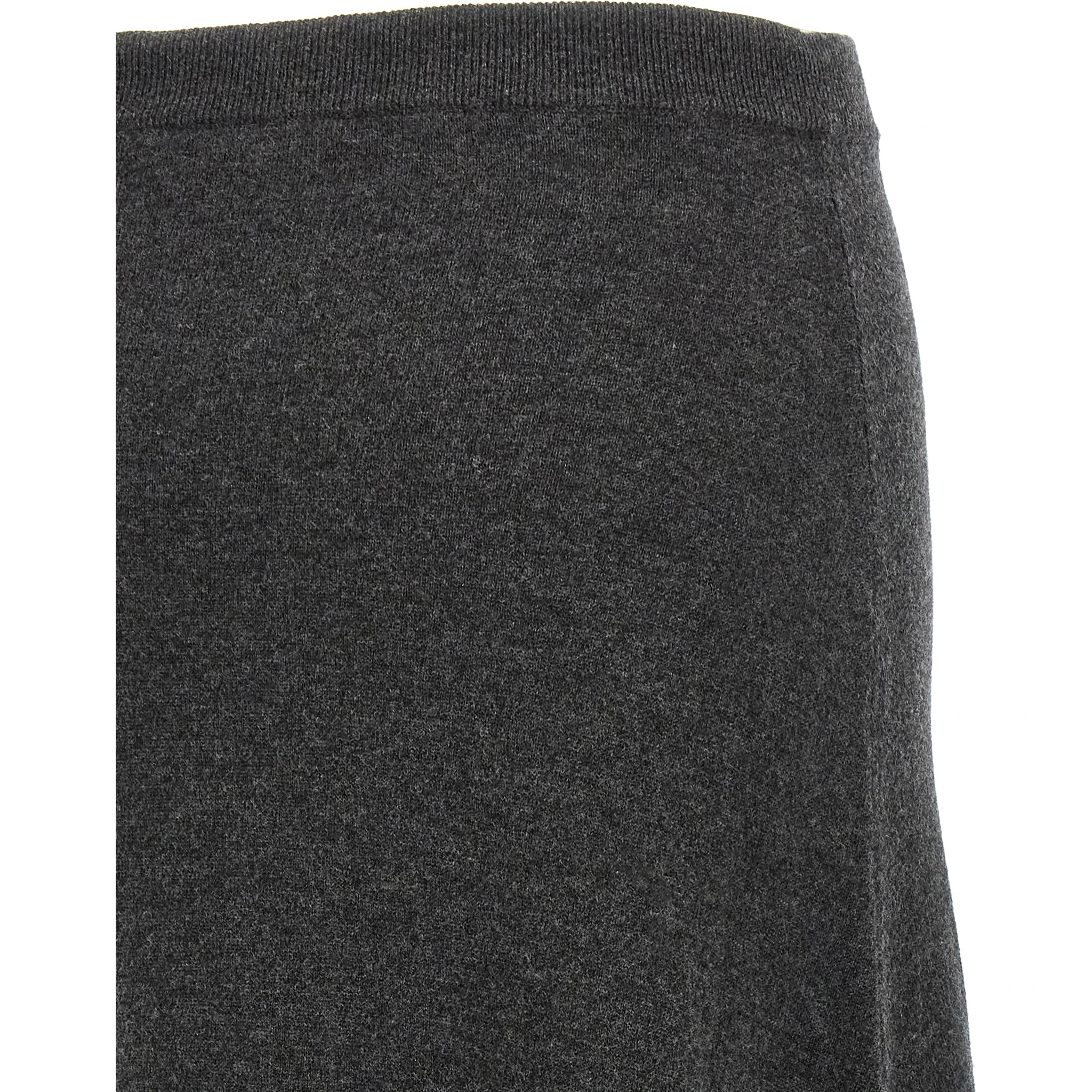 Gray Wool Mini Skirt