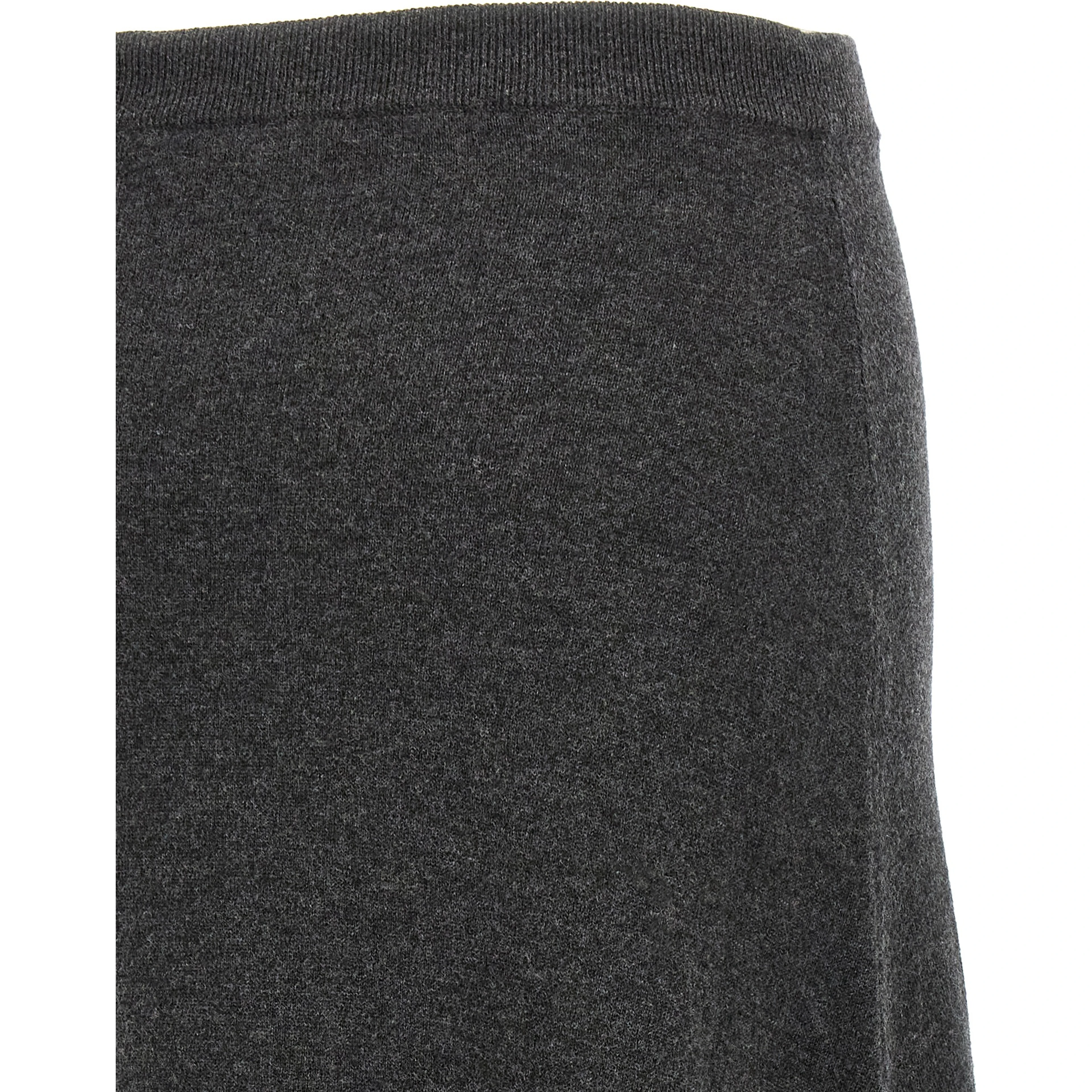 Gray Wool Mini Skirt