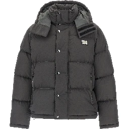 Gray Polyamide Full-Length Jacket