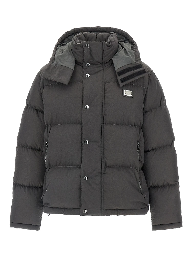 Gray Polyamide Full-Length Jacket alternative