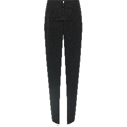 Black Virgin Wool Mini Skirt