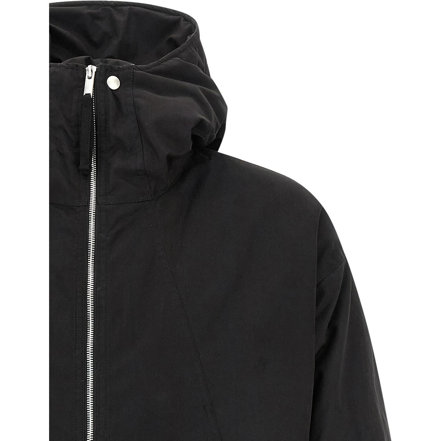 Black Polyester Shell Jacket