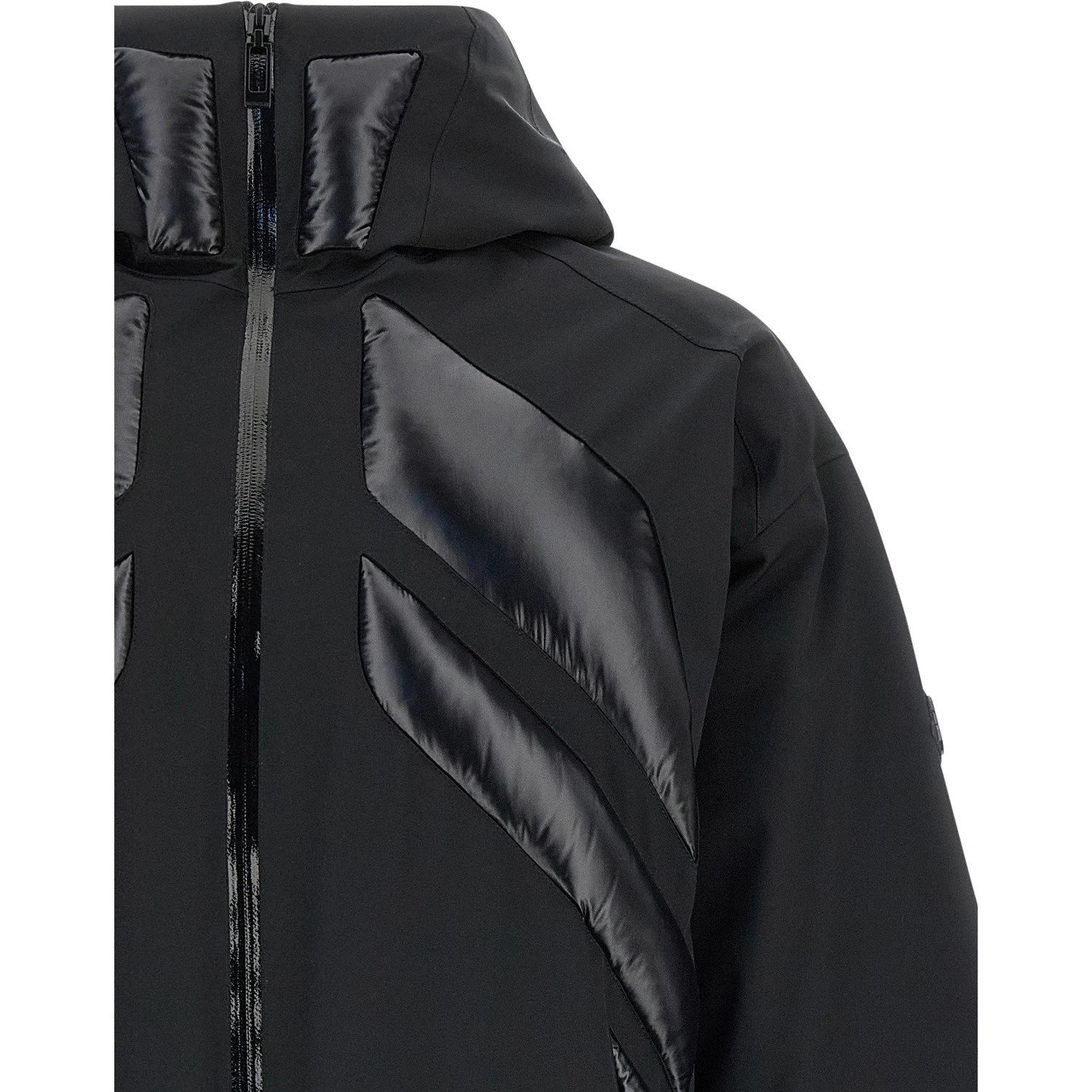 Black Polyamide Full-Length Jacket