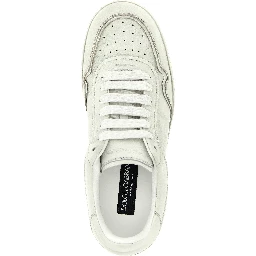 White Lamb Leather Low Top Sneakers