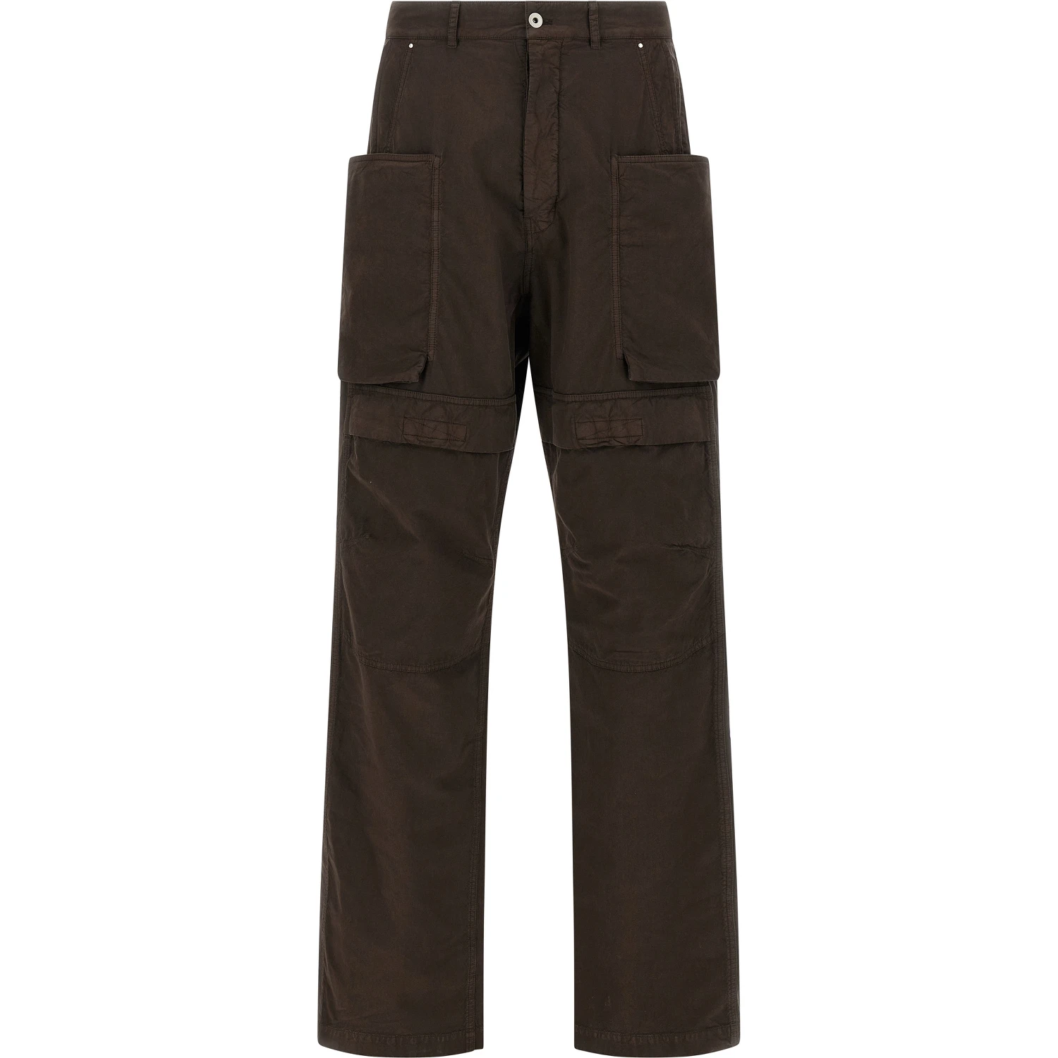 Brown Cotton Cargo Pants