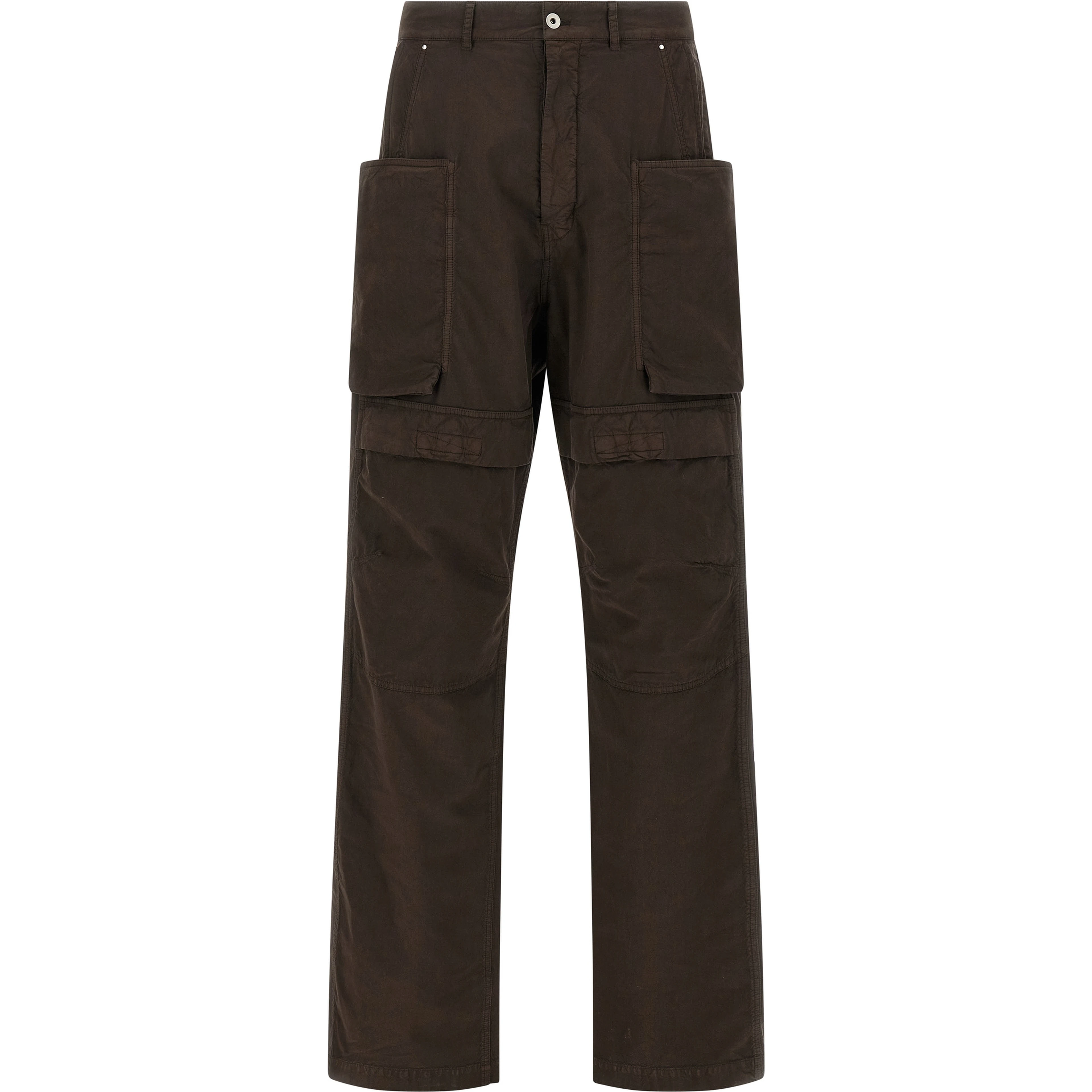 Brown Cotton Cargo Pants