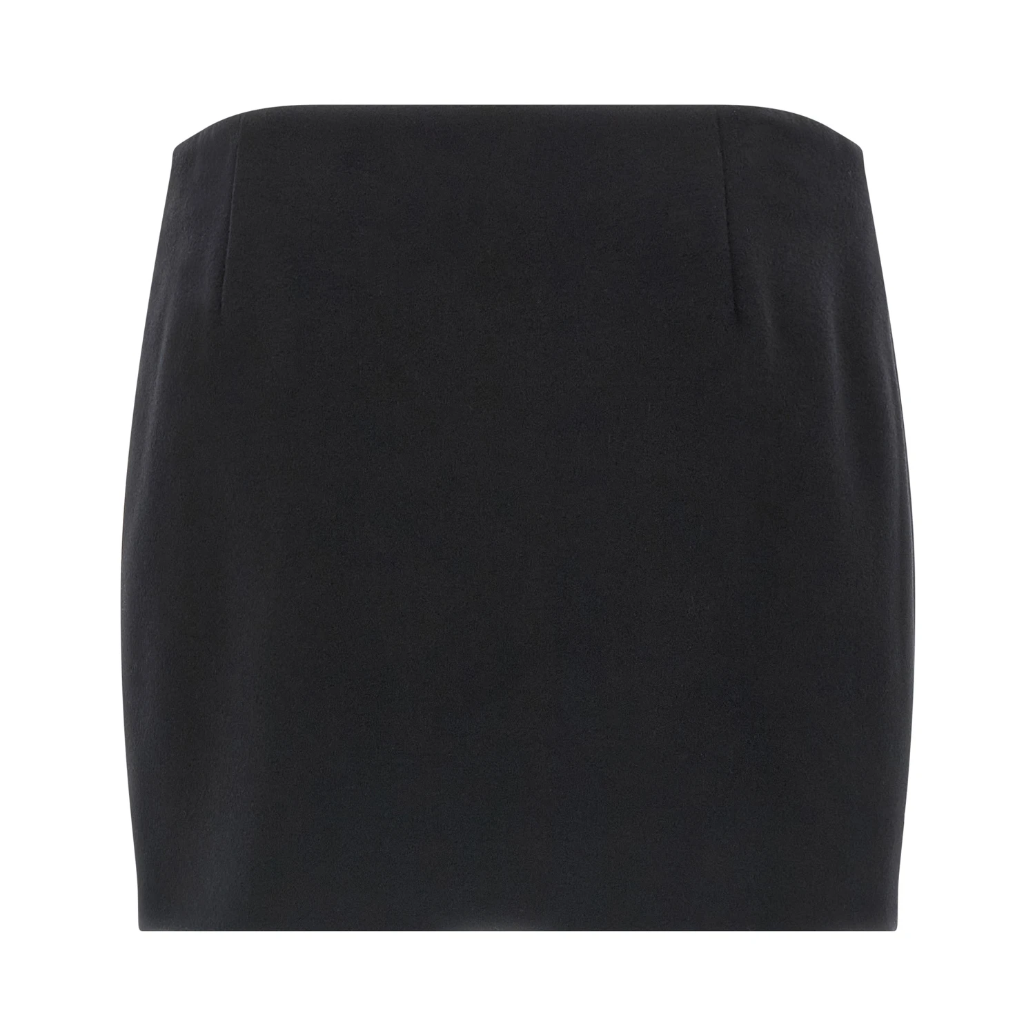 Black Virgin Wool Long Skirt