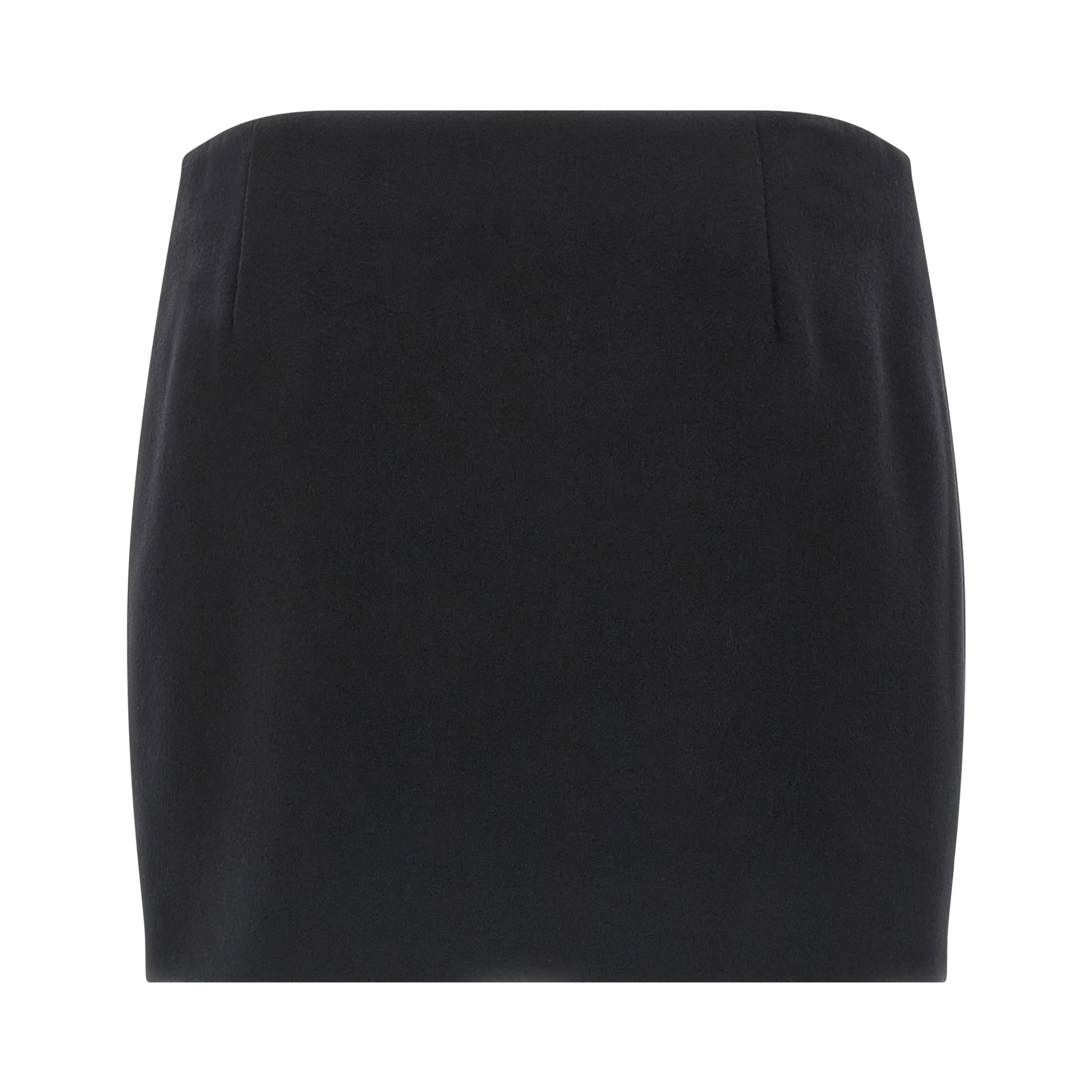 Black Virgin Wool Long Skirt