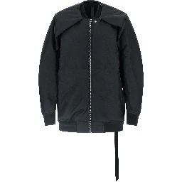 Black Nylon Bomber