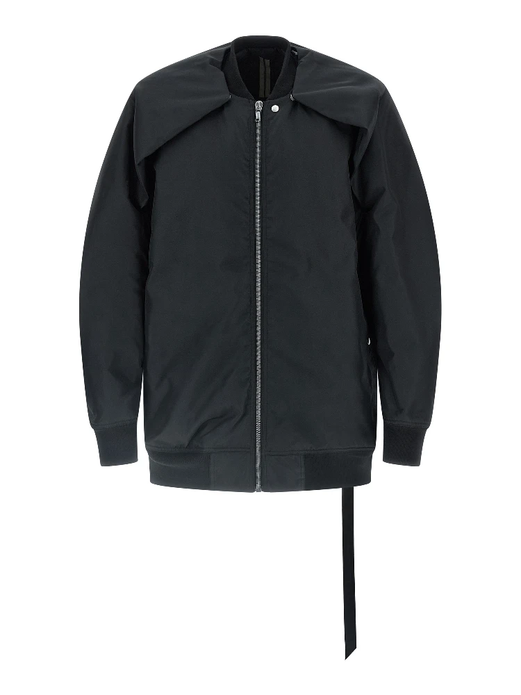 Black Nylon Bomber