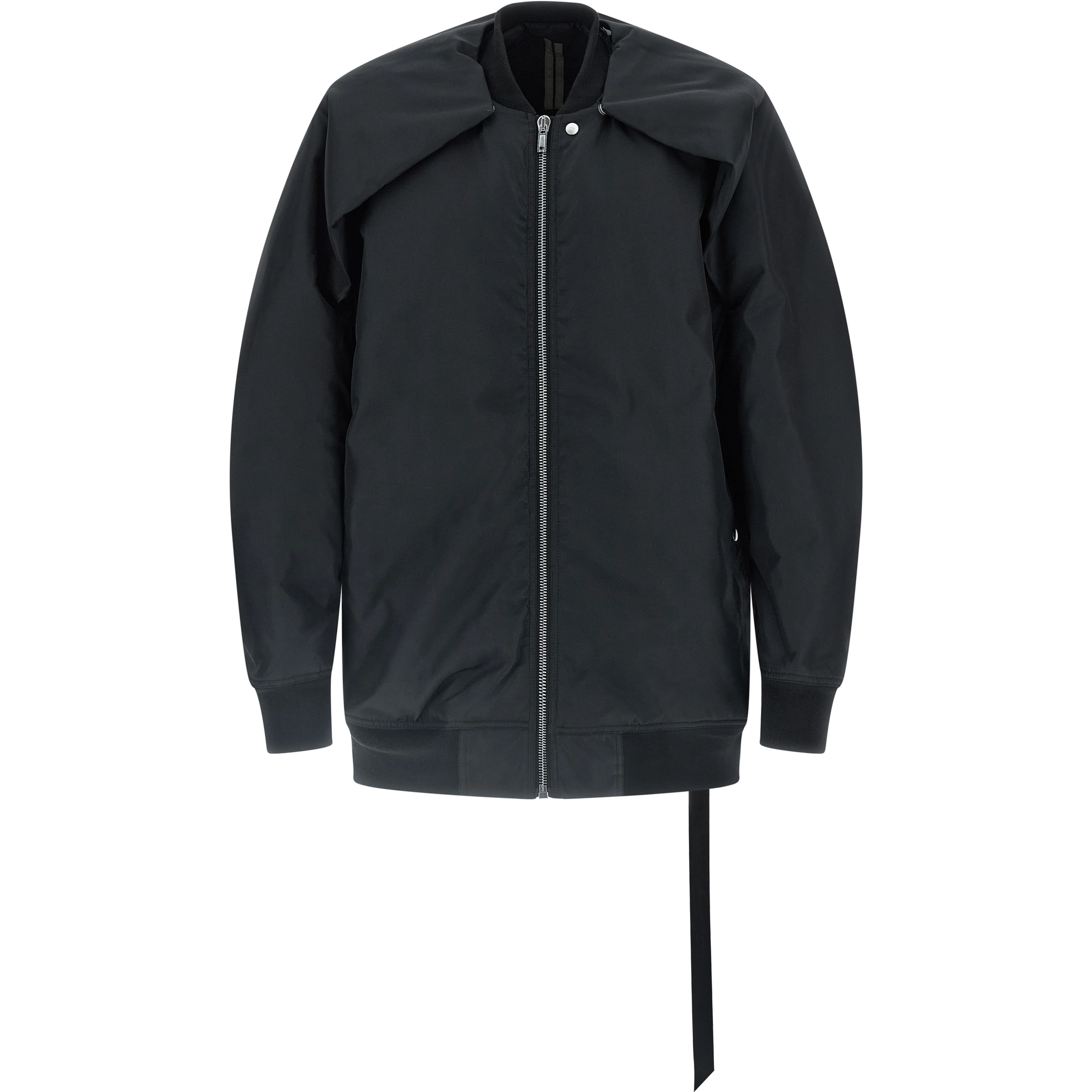 Black Nylon Bomber