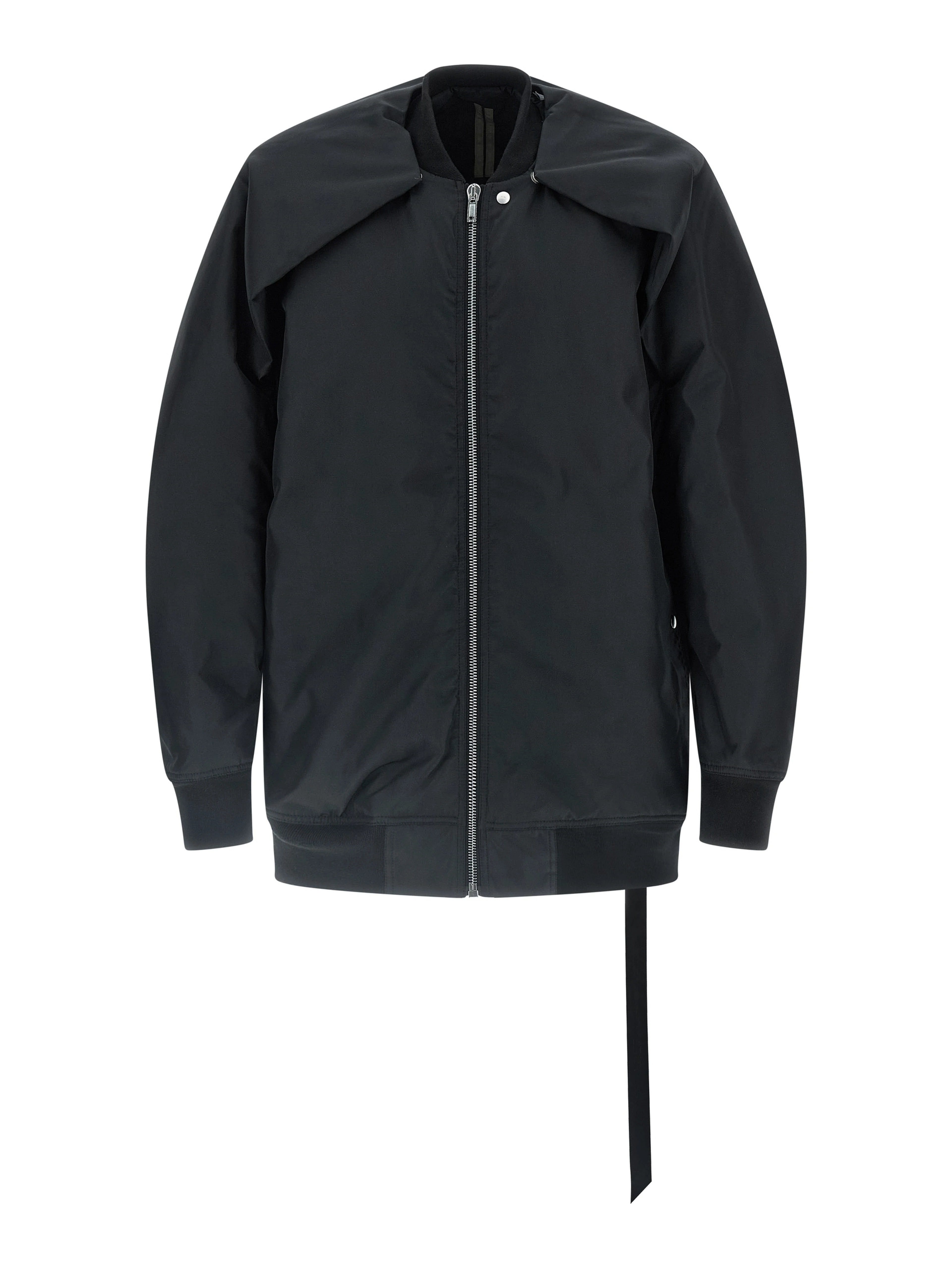 Black Nylon Bomber