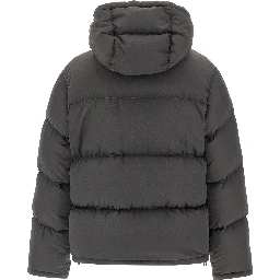 Gray Polyamide Full-Length Jacket