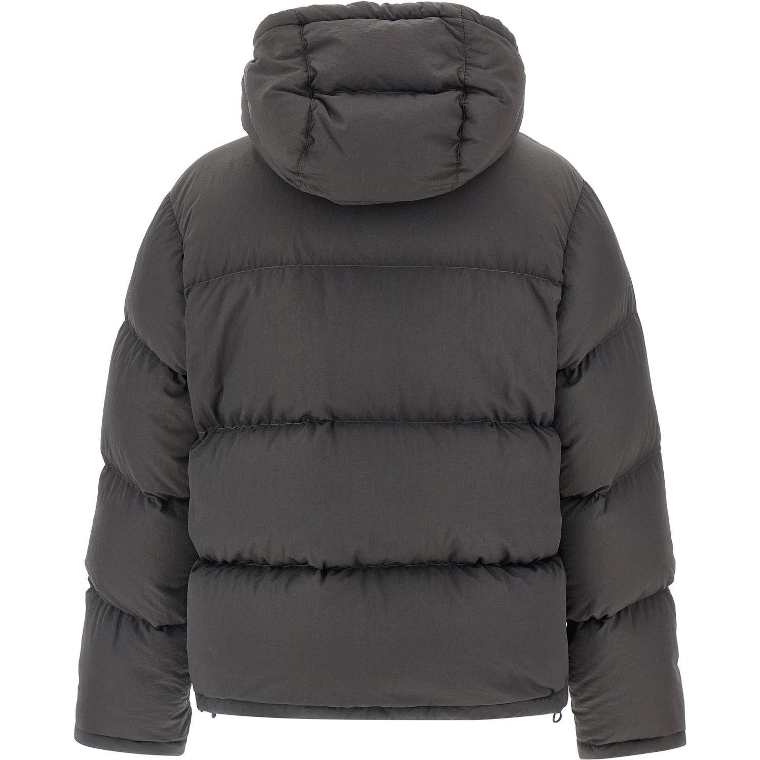 Gray Polyamide Full-Length Jacket