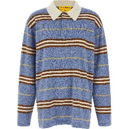 Blue Cashmere Polo Shirt