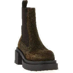 Brown Bovine Leather Chelsea Boots