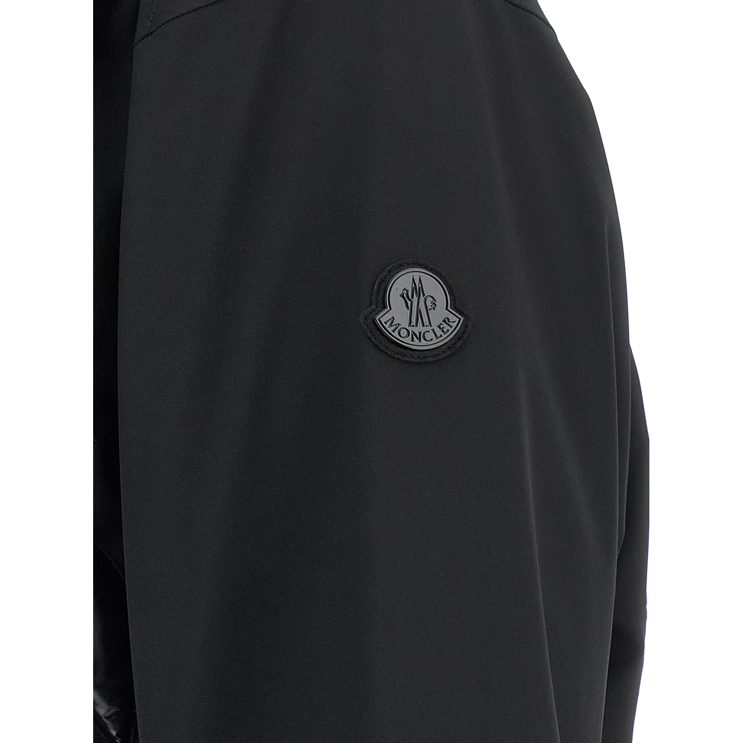 Black Polyamide Full-Length Jacket