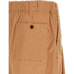 Multicolor Cotton Casual Pants