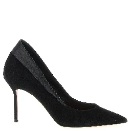 Black Goatskin High Heel Pumps