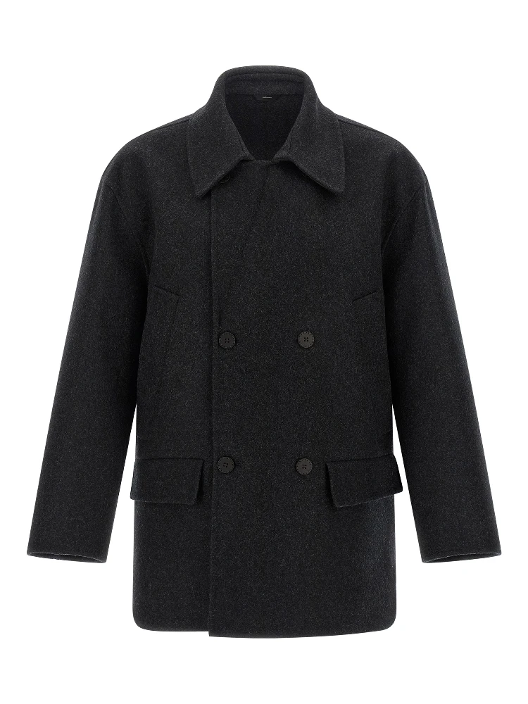 Gray Virgin Wool Coat