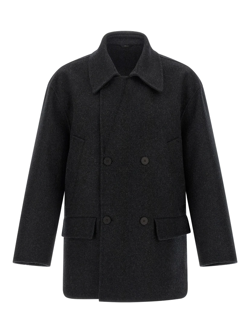 Gray Virgin Wool Coat