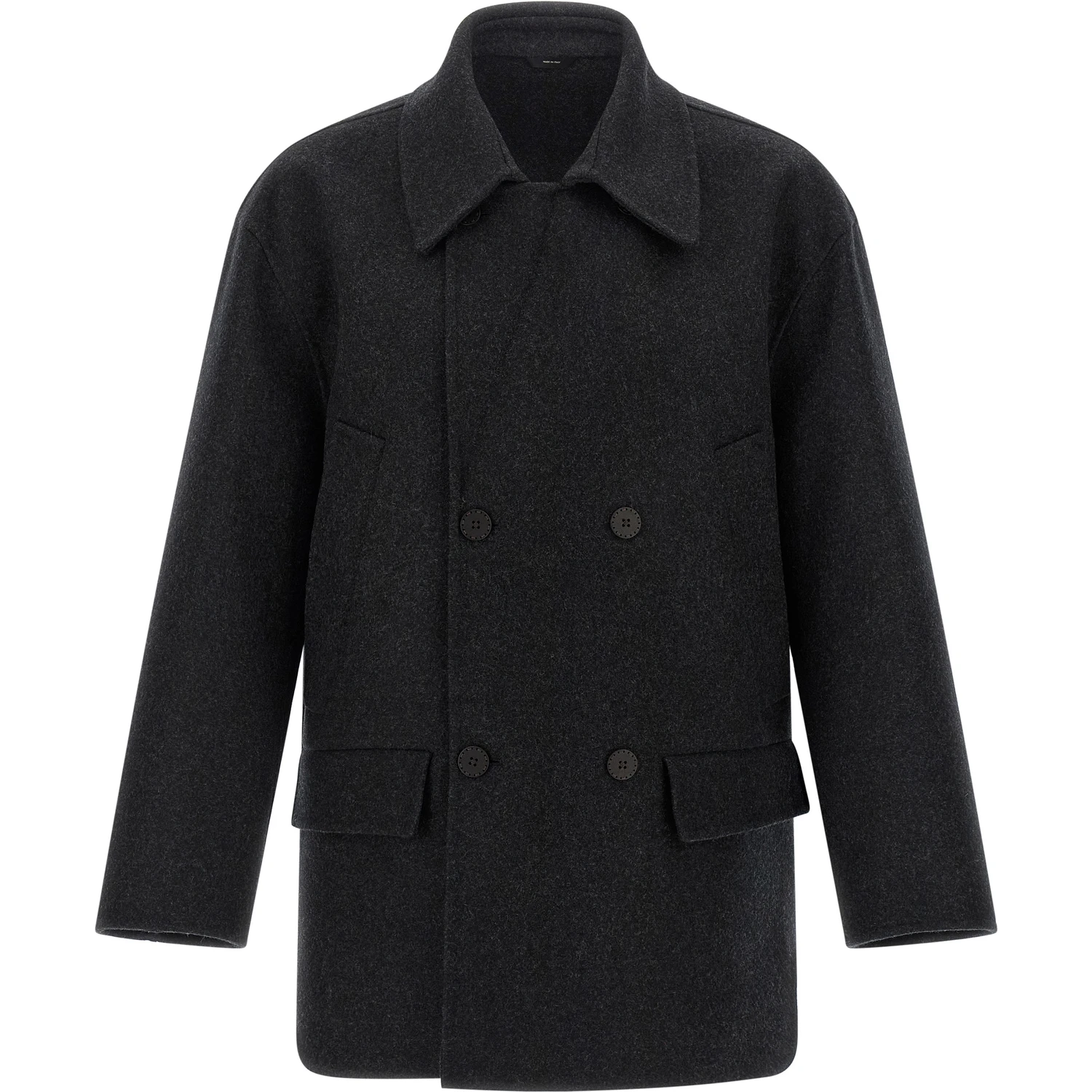 Gray Virgin Wool Coat