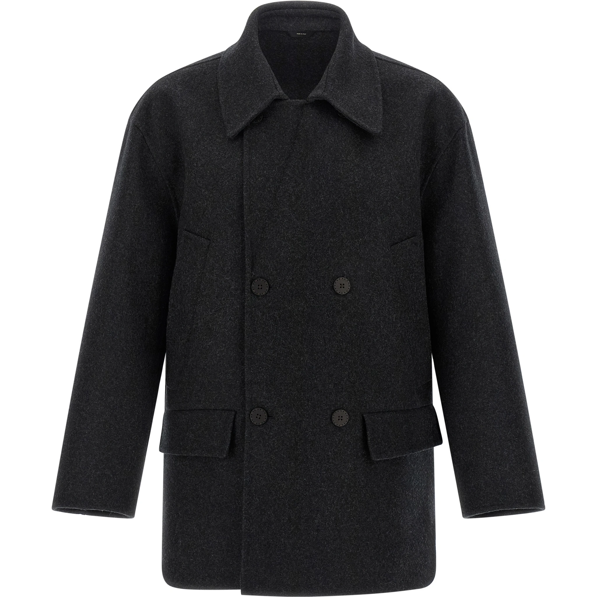 Gray Virgin Wool Coat