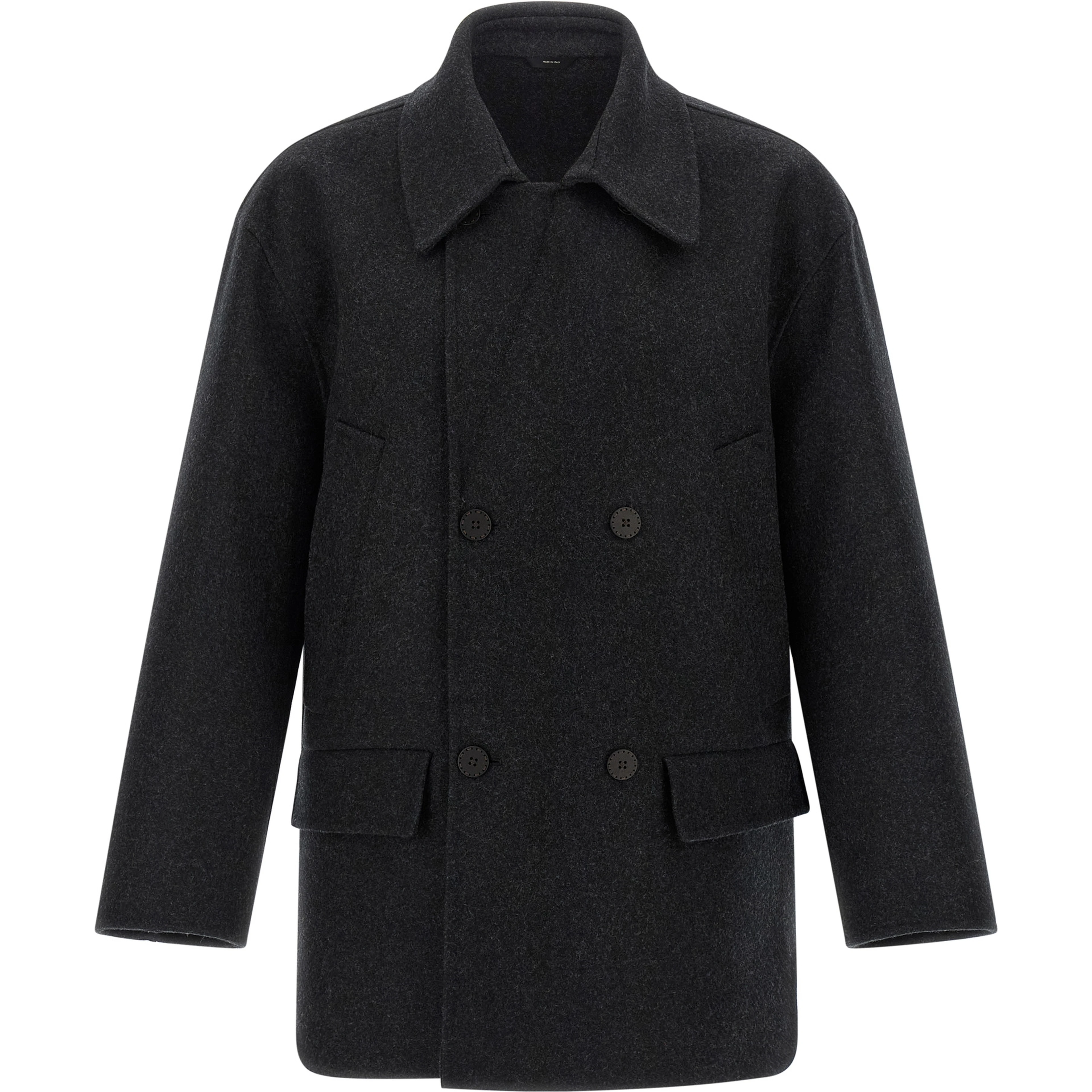 Gray Virgin Wool Coat