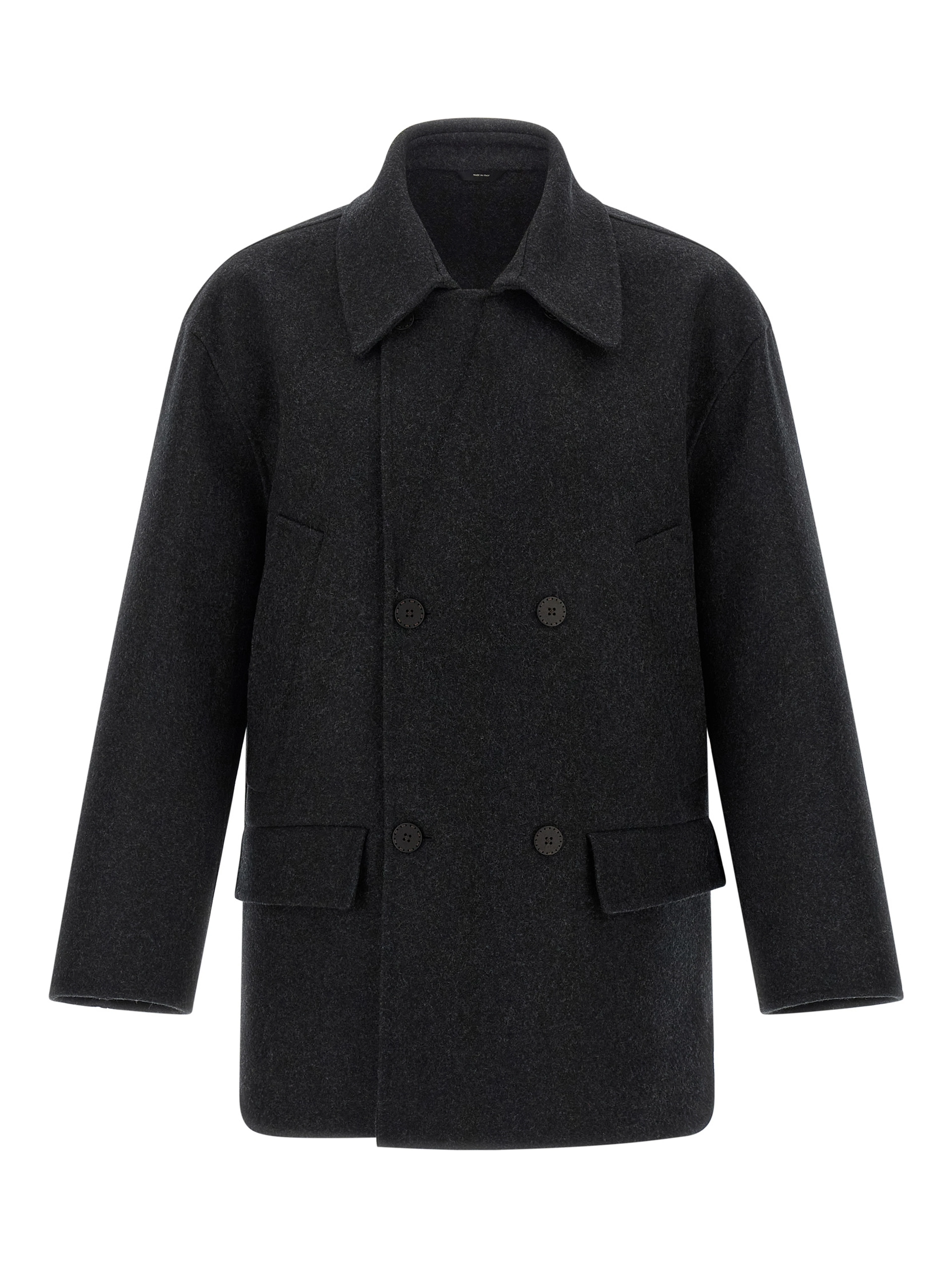 Gray Virgin Wool Coat