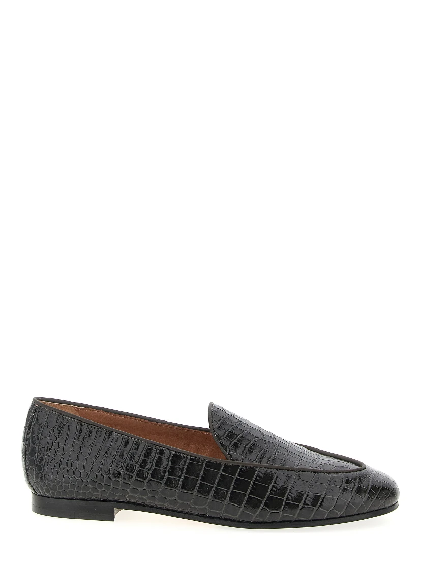 Black Calfskin Slip-On Loafers