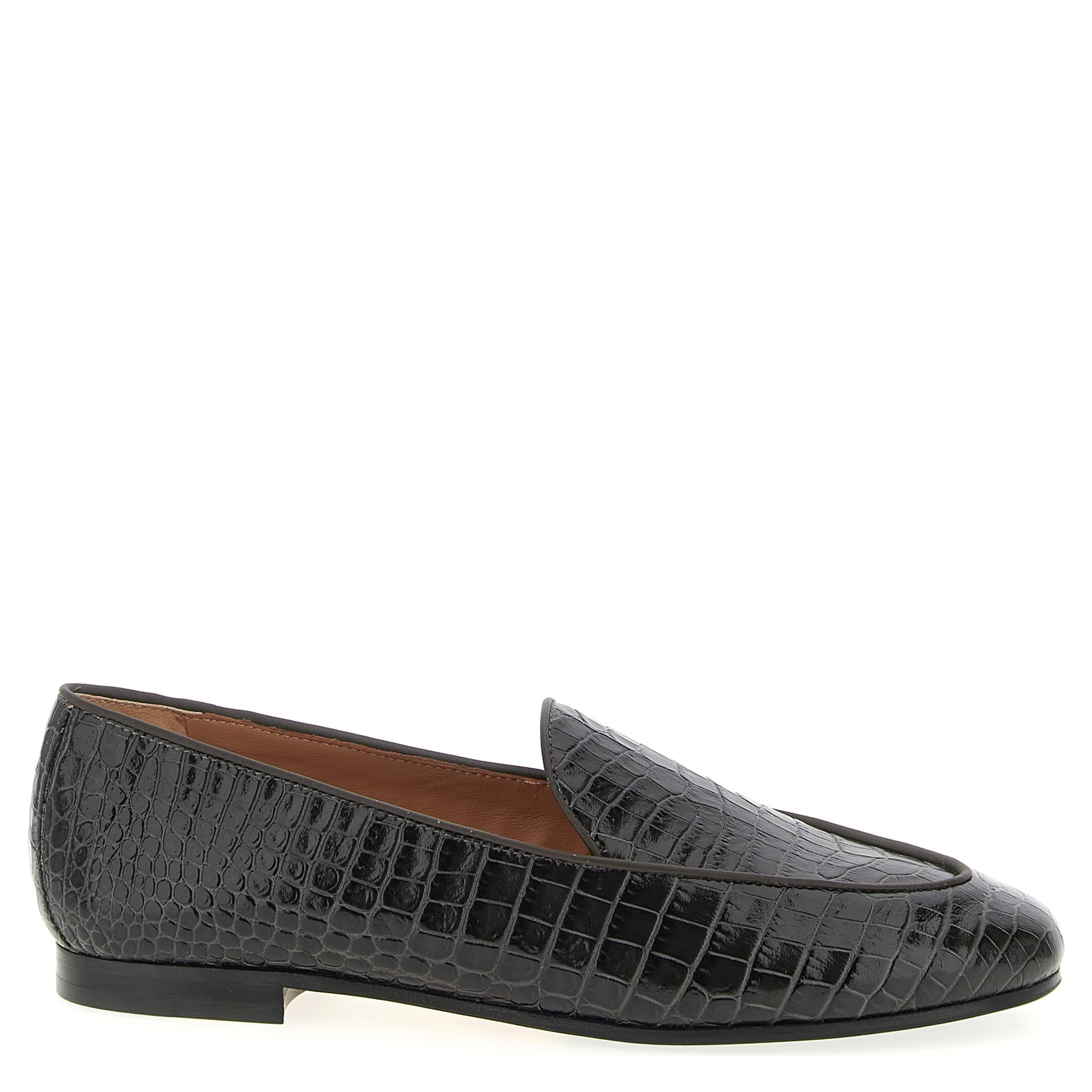 Black Calfskin Slip-On Loafers