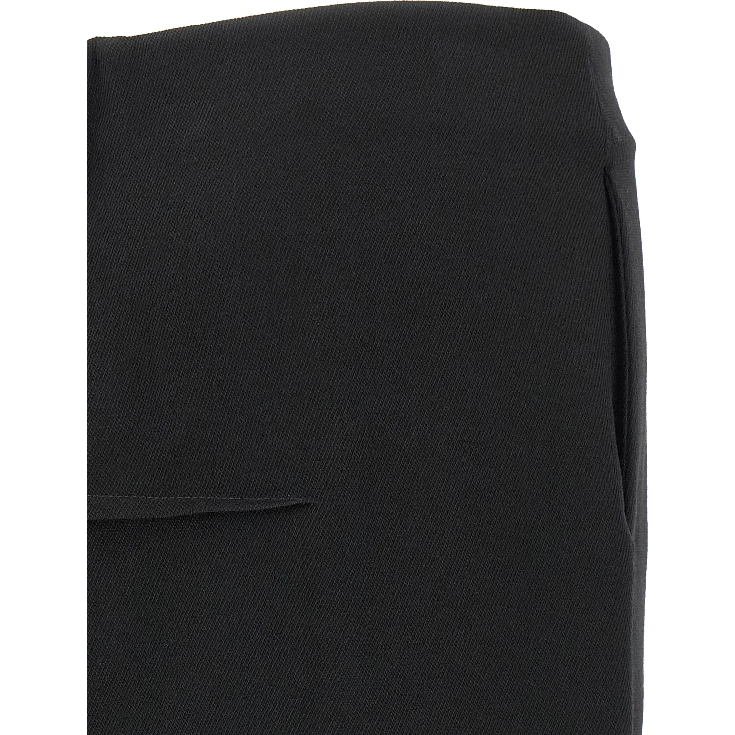 Black Virgin Wool Mini Skirt