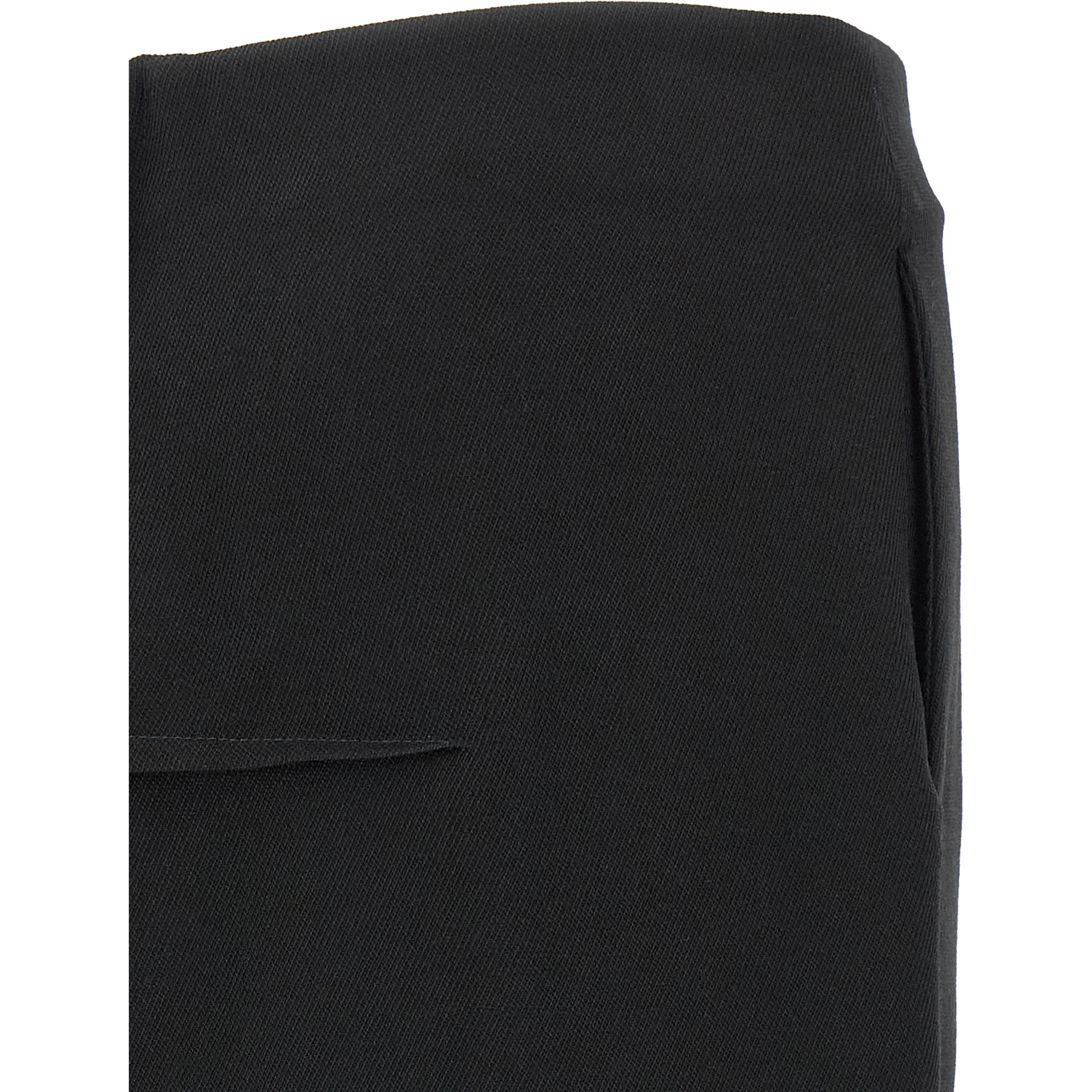 Black Virgin Wool Mini Skirt