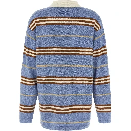 Blue Cashmere Polo Shirt