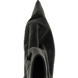 Black Cowhide Ankle Boots