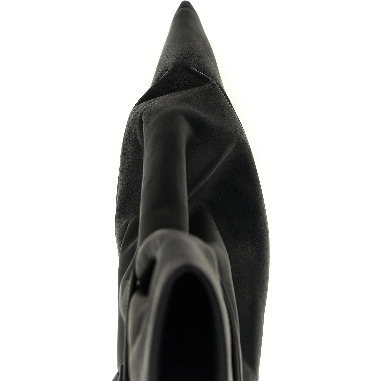 Black Cowhide Ankle Boots